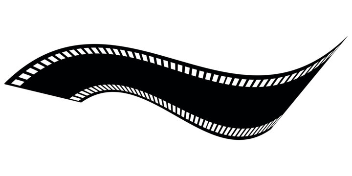 Classic film strip border with four blank frames ready for content insertion cinematic vintage media reel vector - Powered by Adobe