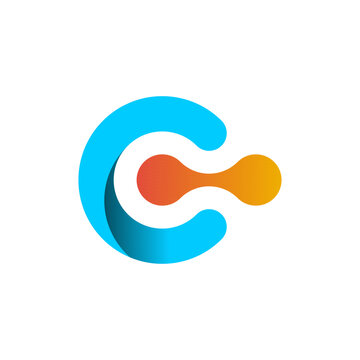 Abstract letter C logo concept with a vibrant gradient design representing technology, connection, and digital innovation