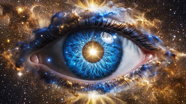Cosmic eye abstract illustration celestial vision conceptual imagery