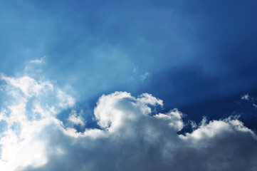 Fototapeta premium Beautiful storm clouds on a summer night with pinks and blues.