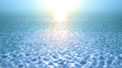 Minimal Blue Water Ripple Background with Soft Sunlight Reflections for Fresh Summer Banner or Product Template
