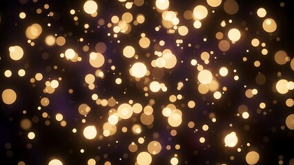 Golden Light Bokeh Background Festive Celebration and Holiday Season with Sparkling Effects for Design Templates and Decoration Elements