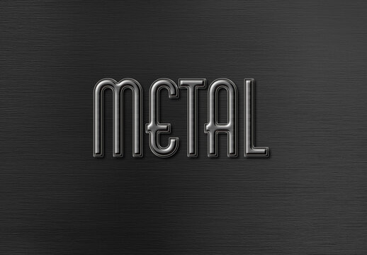 Metal Texture Text Effect
