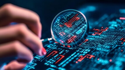 Verification System with Magnifying Glass for Financial Security and Data Protection Solutions