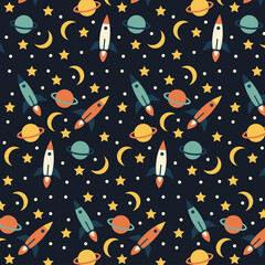 Seamless pattern of space