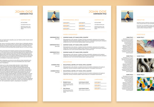 Modern Resume & Portfolio Illustrator Template