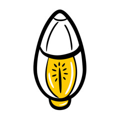 a flat gradient outline icon of a night light for web and graphic design