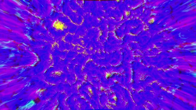 Abstract psychedelic vj seamless loop colorful animation background. Modern neon flow wave pattern design.
