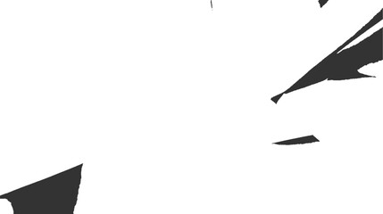 Abstract dark shapes on white background with sharp edges vector