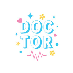 Thank You Doctors Design Lettering Typography