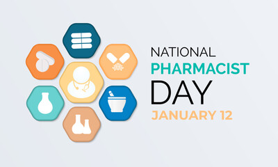 National Pharmacist Day celebrates the dedication of pharmacists who ensure safe medication, precise guidance, and trusted healthcare support for communities. Banner poster, flyer and background.