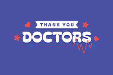 Thank You Doctors Design Lettering Typography