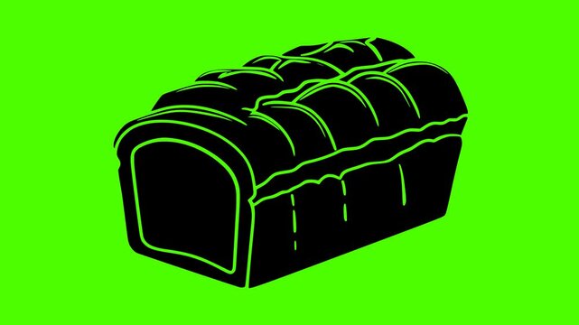 pastry illustration food silhouette video logo green icon screen outline bakery bread dessert cake loaf fresh breakfast sweet gourmet shape closeup vector graphic background