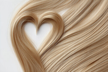 Blonde Hair Heart Shape