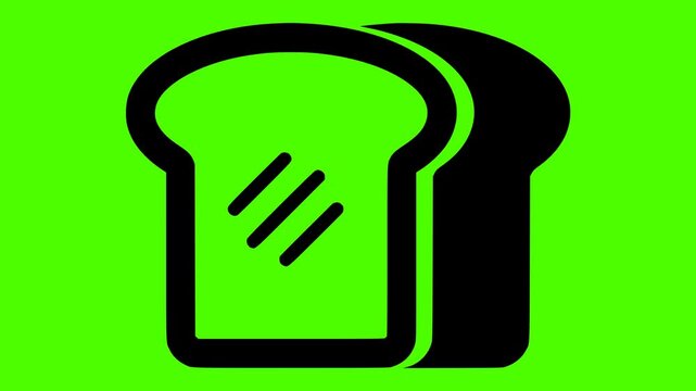 pastry illustration food silhouette video logo green icon screen outline bakery bread dessert cake loaf fresh breakfast sweet gourmet shape closeup vector graphic background