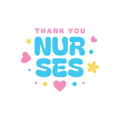 Thank You Nurse Design Lettering Typography