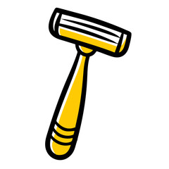 a flat gradient outline icon of a razor for web and graphic design
