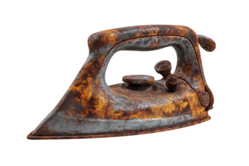 Raw iron material isolated on transparent background