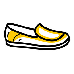 a flat gradient outline icon of slip on shoes for web and graphic design