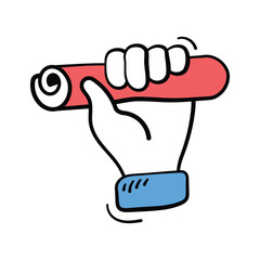 An eye catching hand drawn icon of graduation degree, modern vector