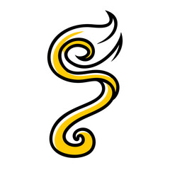 a flat gradient outline icon of a water spiral for web and graphic design