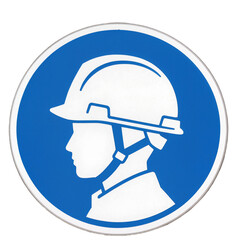 Safety helmet information sign 