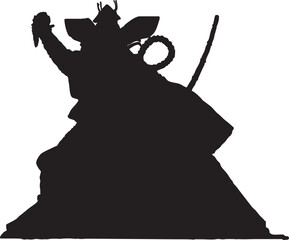 日本の伝統芸能歌舞伎のシルエット