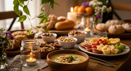 A Traditional Indian Makar Sankranti Meal: Festive Food Photography