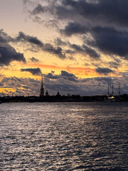 Naklejka premium Night view of St. Petersburg