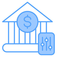 Stock Option Blue Icon