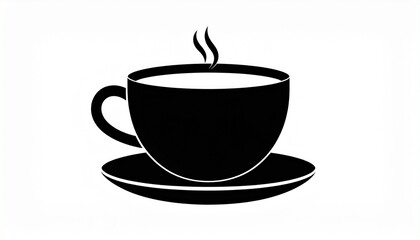 Minimalist Coffee Cup Silhouette Icon