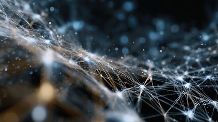Luminous points connect in a digital world network depicting the vast expanse of virtual communication and interconnectedness