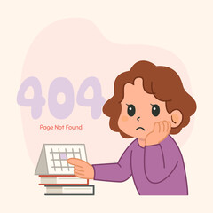 404 Error Page Not Found Illustration