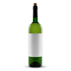 Light Wine Bottle with Blank Label