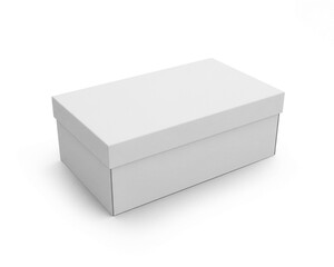 White Shoe Box with Lid Packaging