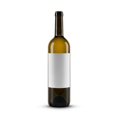 Dark Wine Bottle with Blank Label
