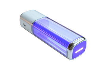 Wireless smart aromatherapy inhaler isolated on transparent background