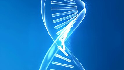 Abstract glowing dna helix rotation for genetic science and molecular biology research - Powered by Adobe