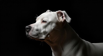 Elegant Portrait of a White Dog.