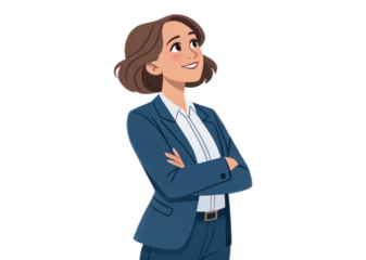 business woman isolated on white