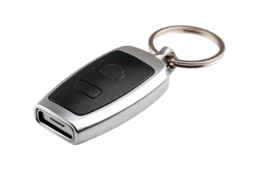 Compact smart key finder isolated on transparent background