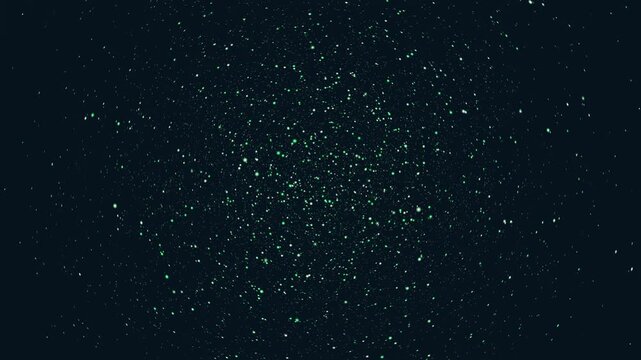 A black canvas with small green dots forming a pattern that resembles a starry night sky