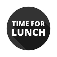 Time for lunch icon isolated on transparent background