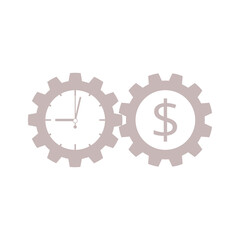 Time is money icon isolated on transparent background
