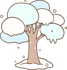 Snow covered tree Snow day Christmas winter season Classroom decor