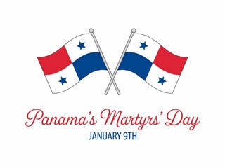 Panama s martyrs day january 9th commemoration featuring crossed national flags and elegant typography