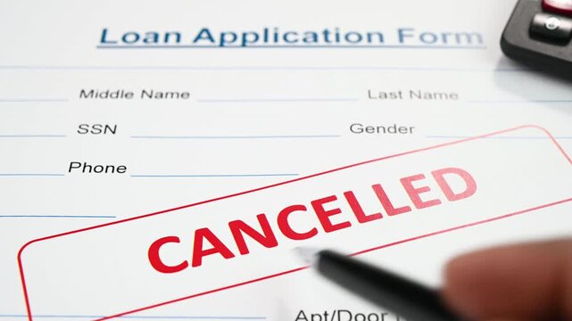Cancelling your loan application paper.
