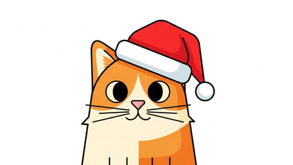 cat with santa hat