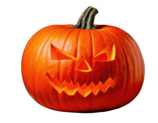 Halloween pumpkin isolated on transparent background