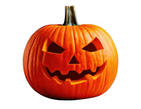 Halloween pumpkin isolated on transparent background - Powered by Adobe